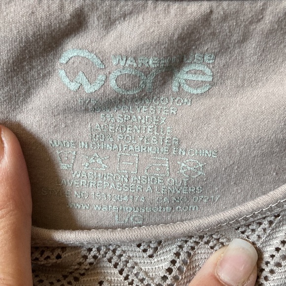 Warehouse One Beige Tank top - Picture 5 of 5